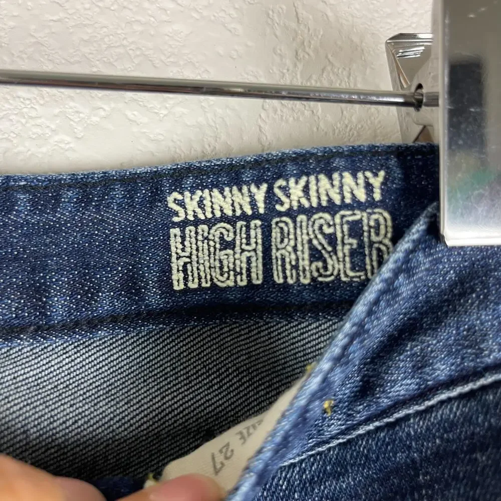 Madewell‎ Skinny Skinny High Riser Jean Womens 27 Blue Denim Medium Wash Preppy